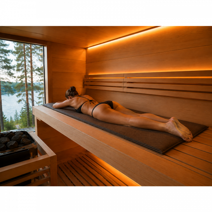Buckwheat hull sauna mattress 1900 × 600 mm