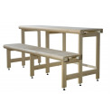 Standard sauna bench complex, Linden wood, length 2328mm - 1 Standard sauna bench complex, Linden wood, length 2328mm - 1