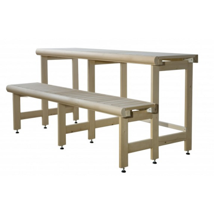 Standard sauna bench complex, Linden wood, length 2037mm