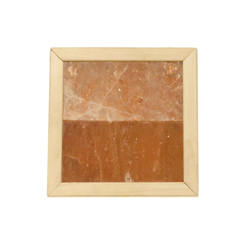 Himalayan salt light without lightning, abachi wood