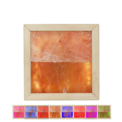 Himalayan salt light LED RGB, black alder wood
