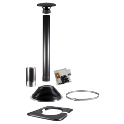 HARVIA 1500 black chimney set, for barrel-shaped sauna cabins  HARVIA 1500 black chimney set, for barrel-shaped sauna cabins