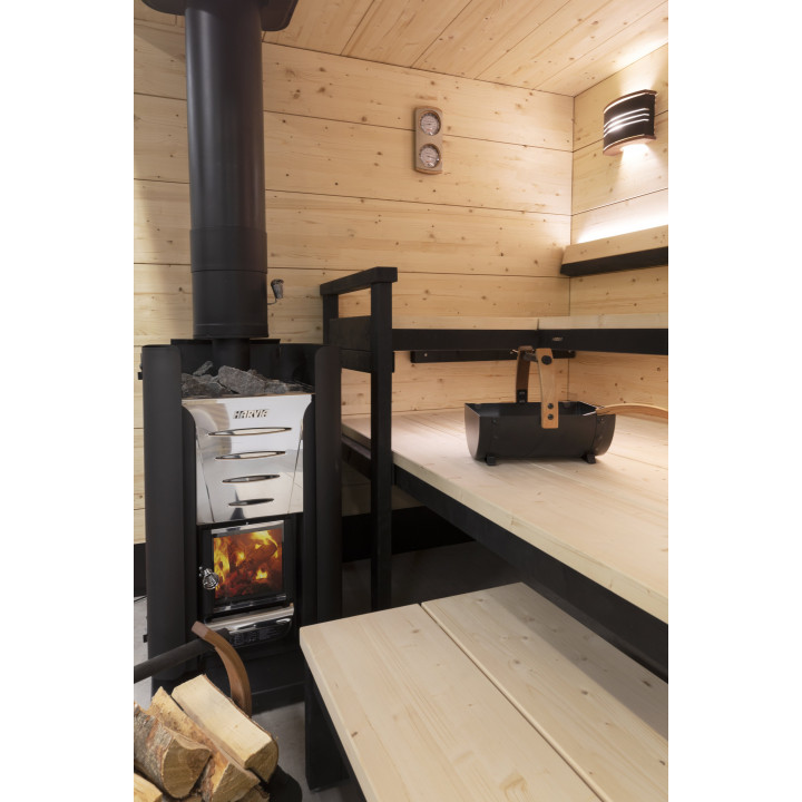 Steel insulated chimney set - HARVIA, black