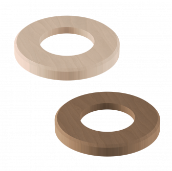 Harvia linden or walnut wood cover for the Concept R Mini heater foot