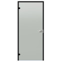 Harvia Black Line lockable glass door, Satin, 7x21, black aluminium frame - 0