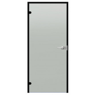 Harvia Black Line lockable glass door, Satin, 7x21, black aluminium frame