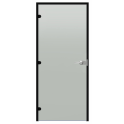 Harvia Black Line lockable glass door, Satin, 9x21, black aluminium frame - 0