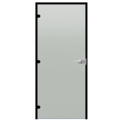 Harvia Black Line lockable glass door, Satin, 9x21, black aluminium frame 