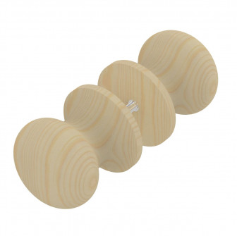 Harvia round wooden sauna door handle, small
