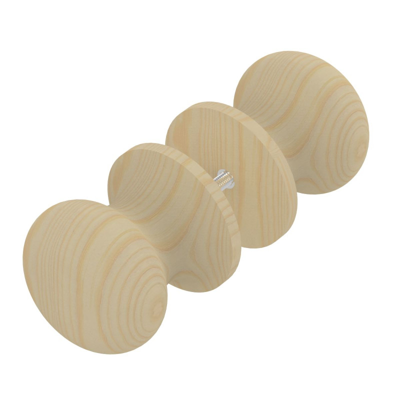 Harvia round wooden sauna door handle, small