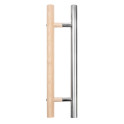 Harvia sauna door handle, wood and stainless steel, 600 mm - 0