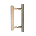 Harvia door handle, wood / stainless steel - 0
