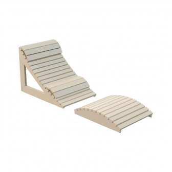 Harvia ergonomic sauna lounger, aspen