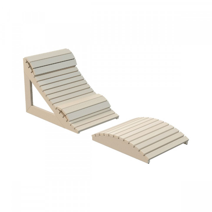 Harvia ergonomic sauna lounger, aspen