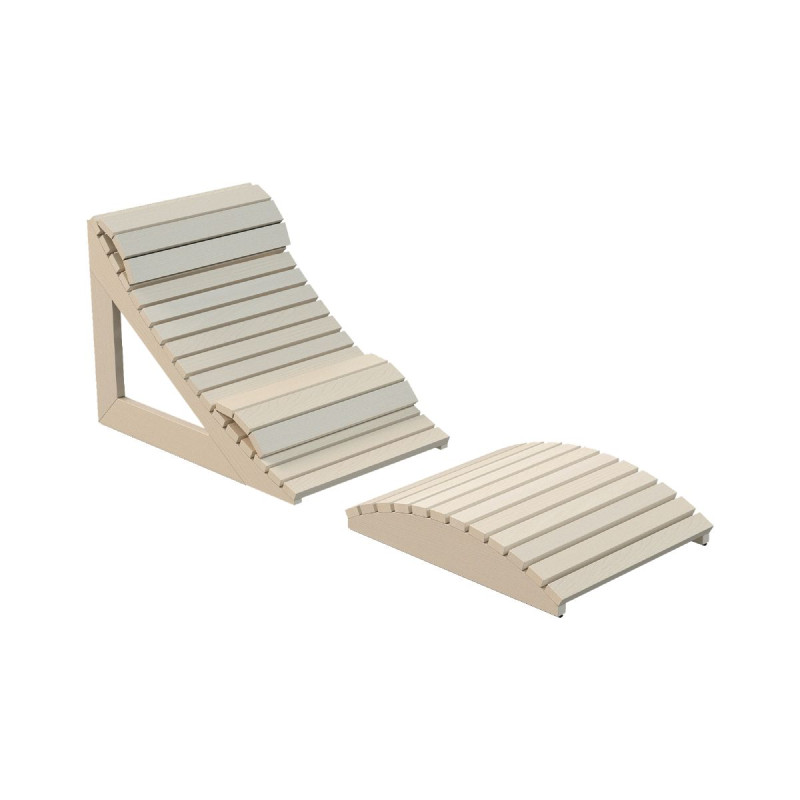 Harvia ergonomic sauna lounger, aspen