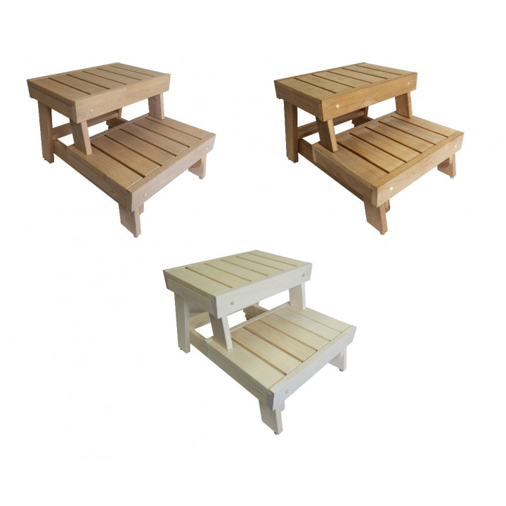 HARVIA Formula sauna bench - step, heat-treated aspen