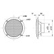 HARVIA sauna loudspeaker, FR16WP, 80 W, 16 cm 