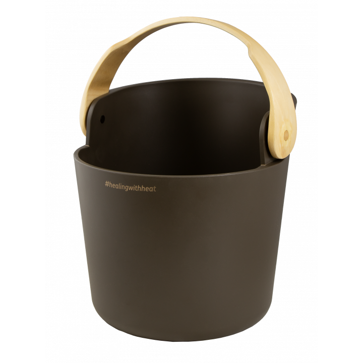 HARVIA Helmi sauna bucket and ladle set, dark brown