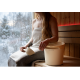 HARVIA Helmi sauna bucket and ladle set, Ivory