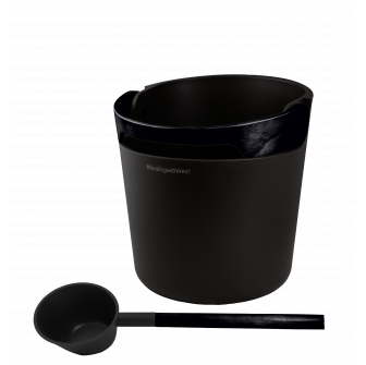 HARVIA Helmi sauna bucket and ladle set, black