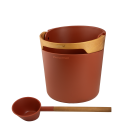 HARVIA Helmi sauna bucket and ladle set, Terracotta - 0