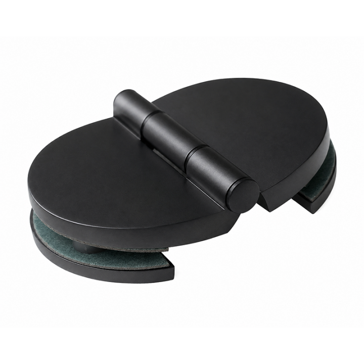 Harvia Basic hinges for glass sauna doors, glass-to-glass, 2 pcs., black colour