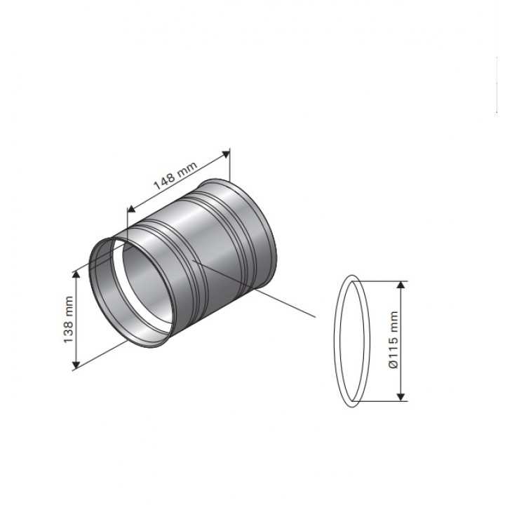 HARVIA chimney adapter, WZ011115