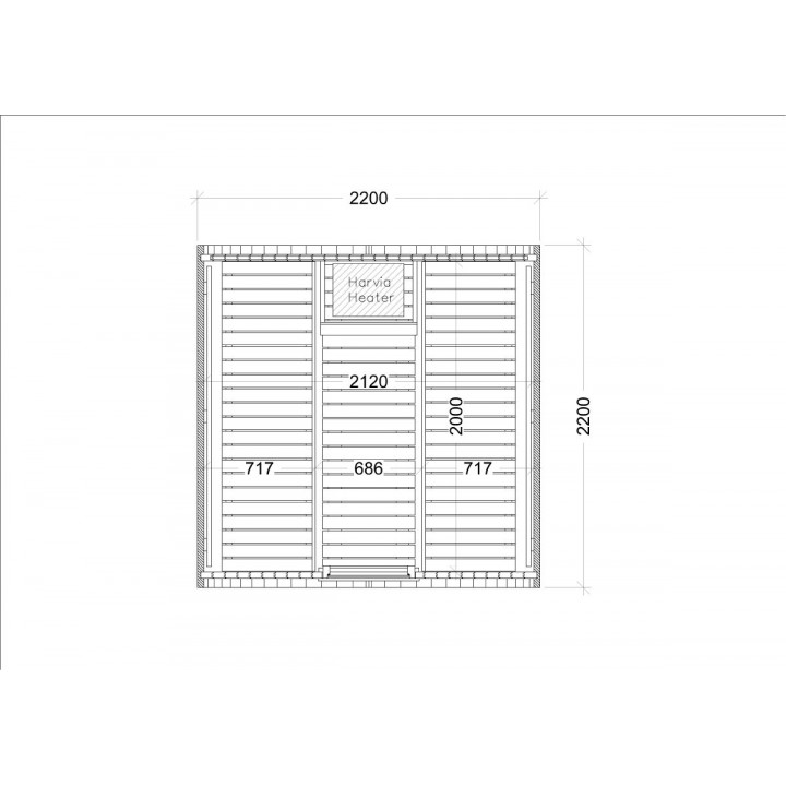 Sauna house - HARVIA Kaski 220-P