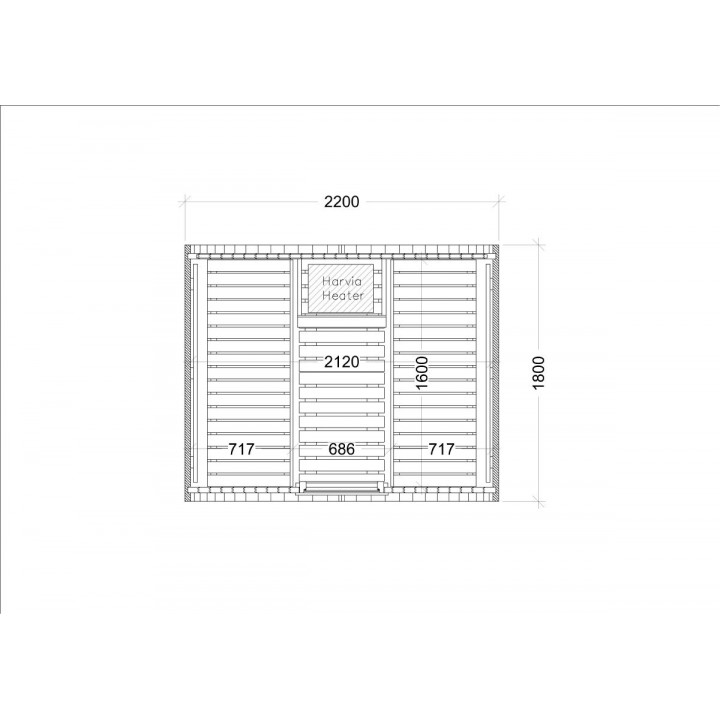 Sauna house - HARVIA Kaski 180-P