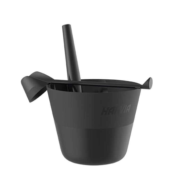 HARVIA Click - pail and ladle set, matte plastic