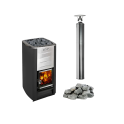 Sauna woodburning stove HARVIA M3 set, stones, chimney - 0