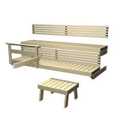 Harvia Formula 19, aspen bench kit 