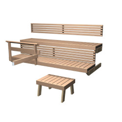 Harvia Formula 19, alder bench kit 