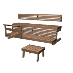 Harvia Formula 22, heat-treated aspen bench kit 