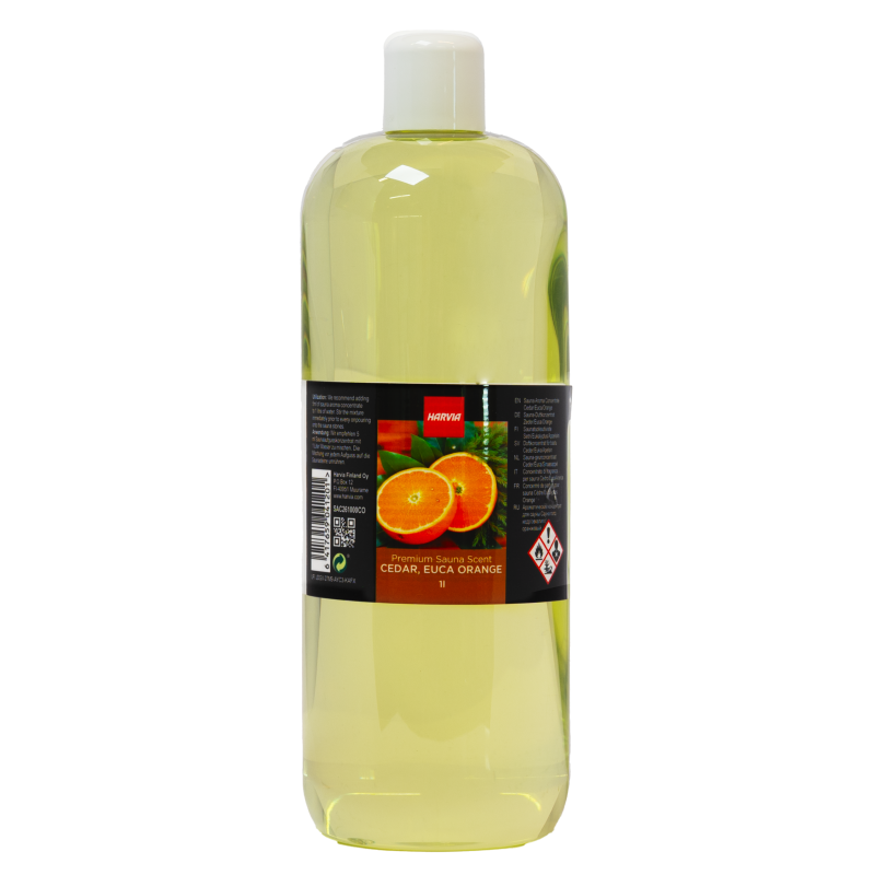 HARVIA sauna scent concentrate, cedar, eucalyptus, orange, 1 l HARVIA sauna scent concentrate, cedar, eucalyptus, orange, 1 l
