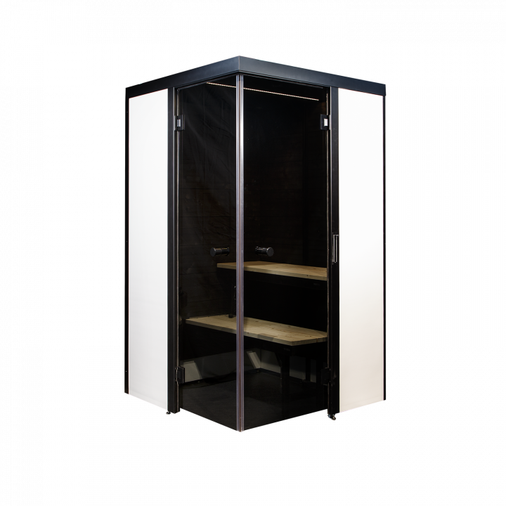 HARVIA SmartFold bath cabin, To the right, Black
