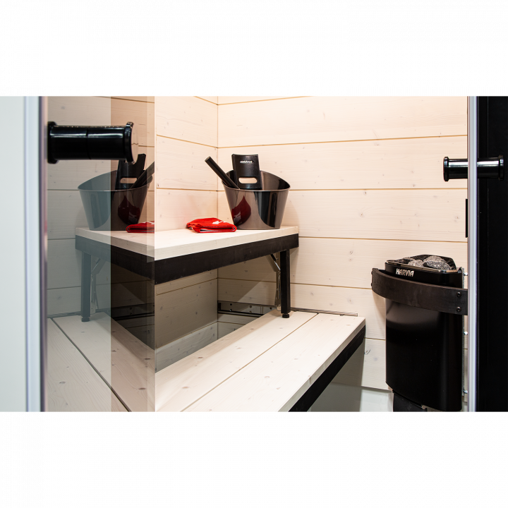 HARVIA SmartFold bath cabin, To the right, White