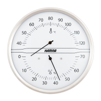 HARVIA thermo-hygrometer round, white