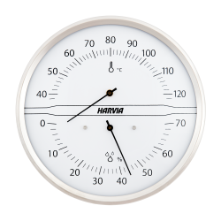 HARVIA thermo-hygrometer round, white 