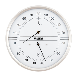 HARVIA thermo-hygrometer round, white 
