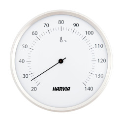 HARVIA sauna thermometer, round, white, 160 mm diameter, SAC90201 