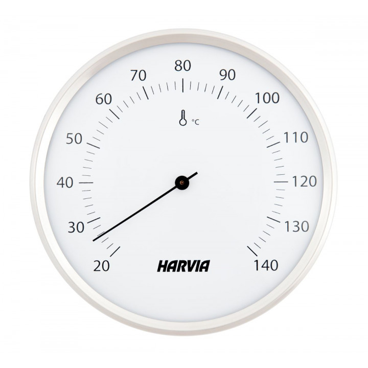 HARVIA sauna thermometer, round, white, 160 mm diameter, SAC90201
