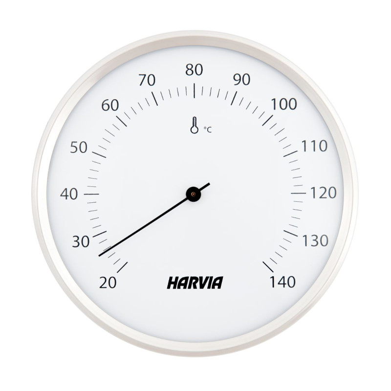 HARVIA sauna thermometer, round, white, 160 mm diameter, SAC90201
