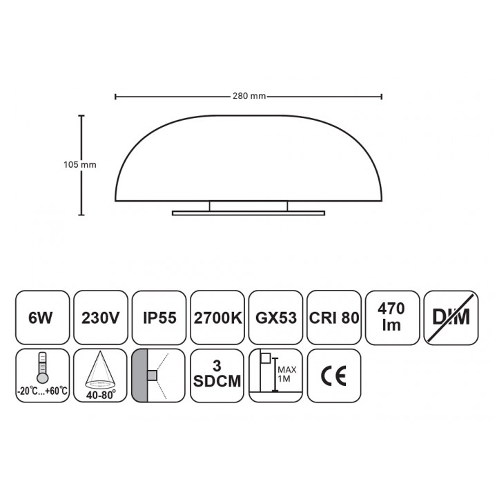 HIGHLINE GX53 sauna light