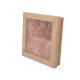 Himalayan salt light without lightning, abachi wood
