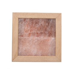 Himalayan salt light without lightning, abachi wood 