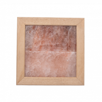 Himalayan salt light without lightning, abachi wood