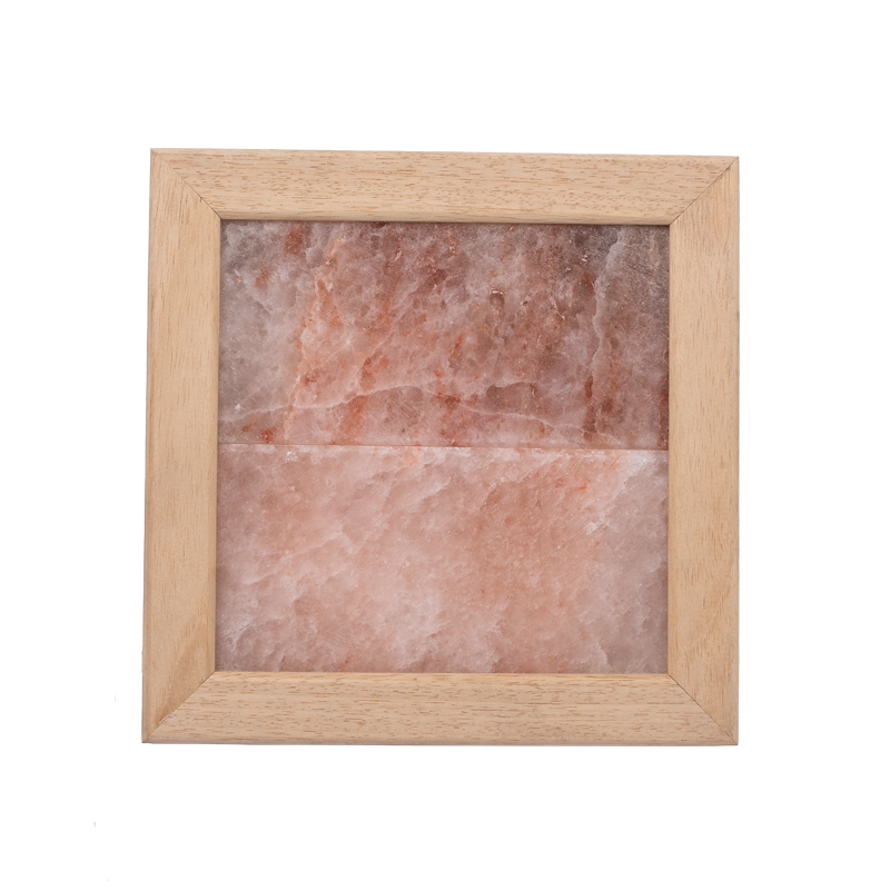 Himalayan salt light without lightning, abachi wood