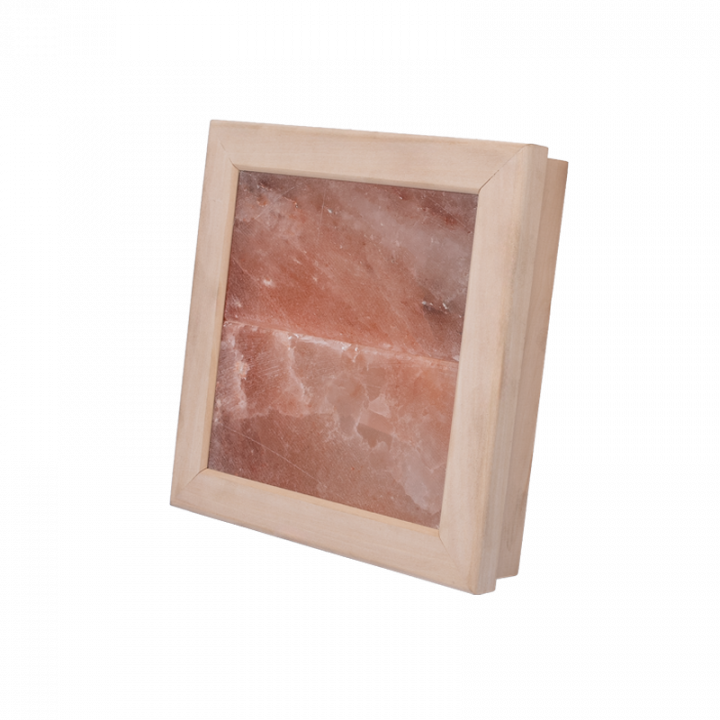 Himalayan salt light LED, linden wood