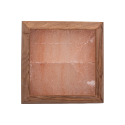 Himalayan salt light without lightning, cedar wood 